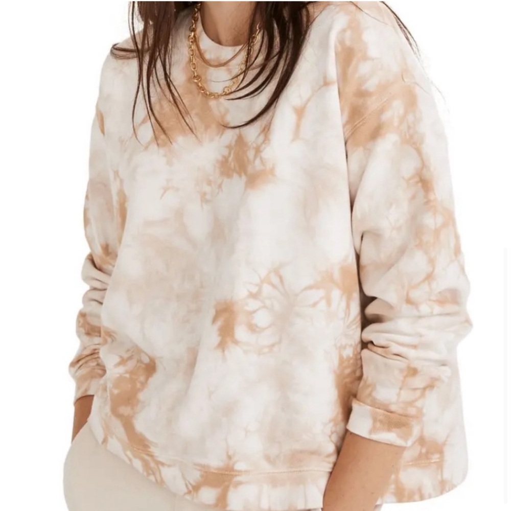 Madewell Tie Dye Swing Cropped Sweatshirt - Picture 2 of 7